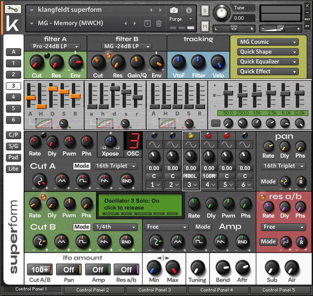 superform — MG Cosmic colour scheme