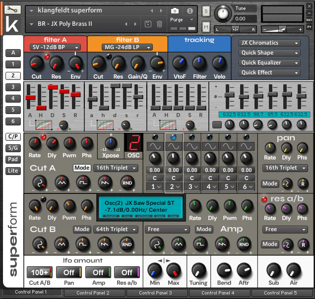 superform — JX Chromatics colour scheme